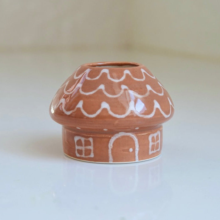 Matcha Whisk Stand - Gingerbread House