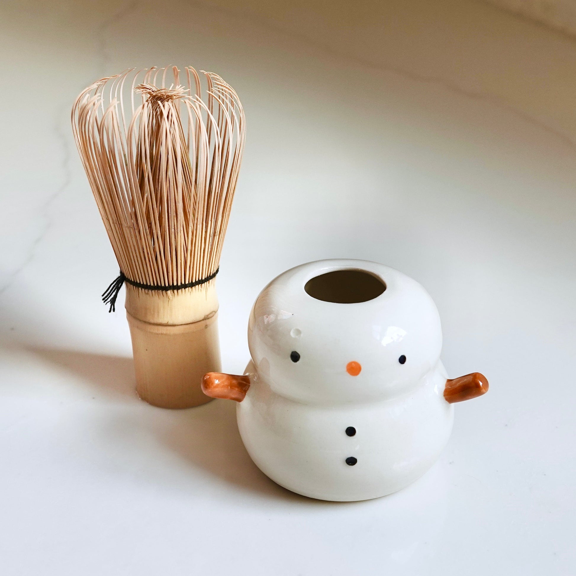 Matcha Whisk Stand - Snowman
