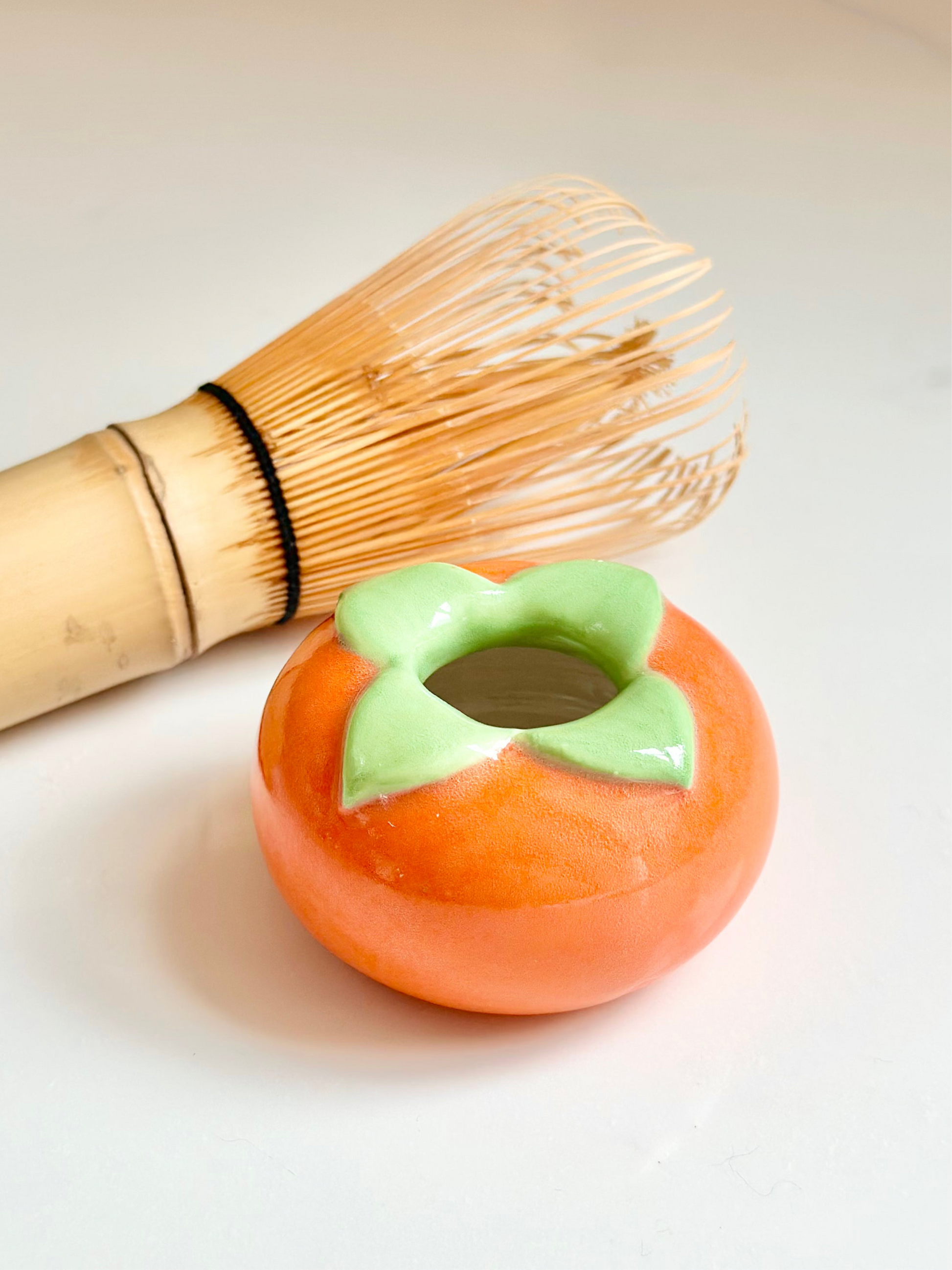 Matcha Whisk Stand - Persimmon