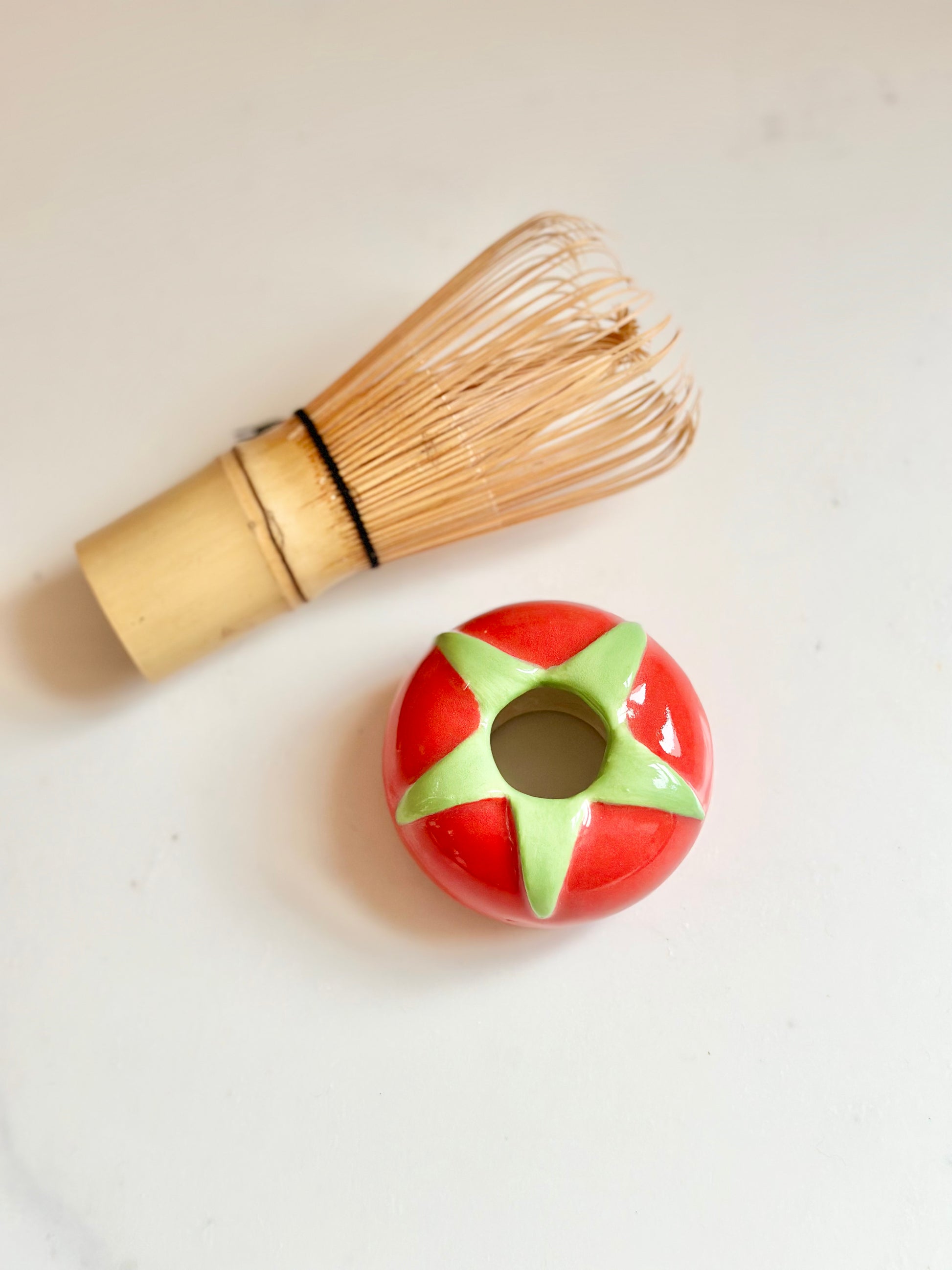 Matcha Whisk Stand - Tomato