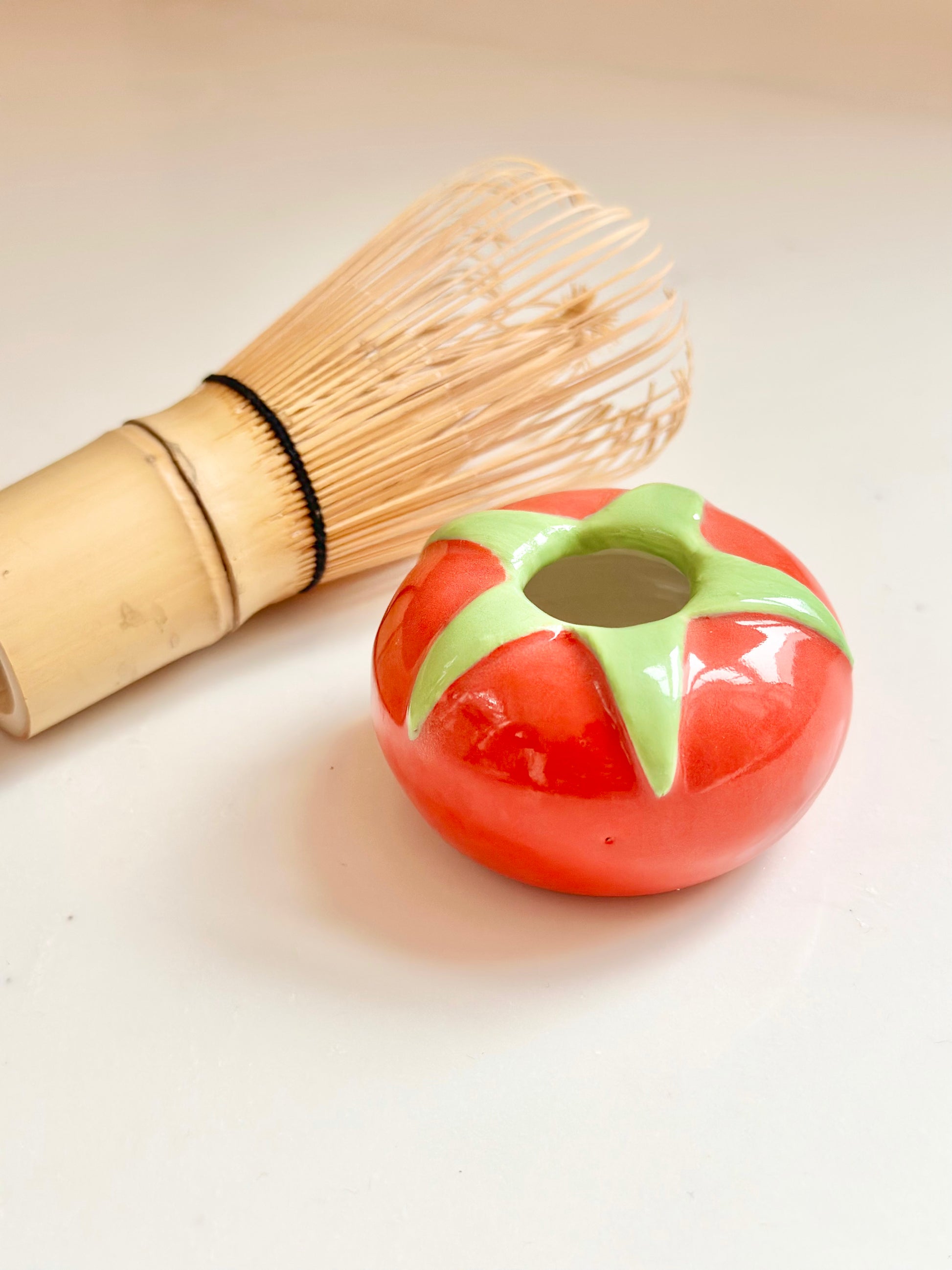 Matcha Whisk Stand - Tomato